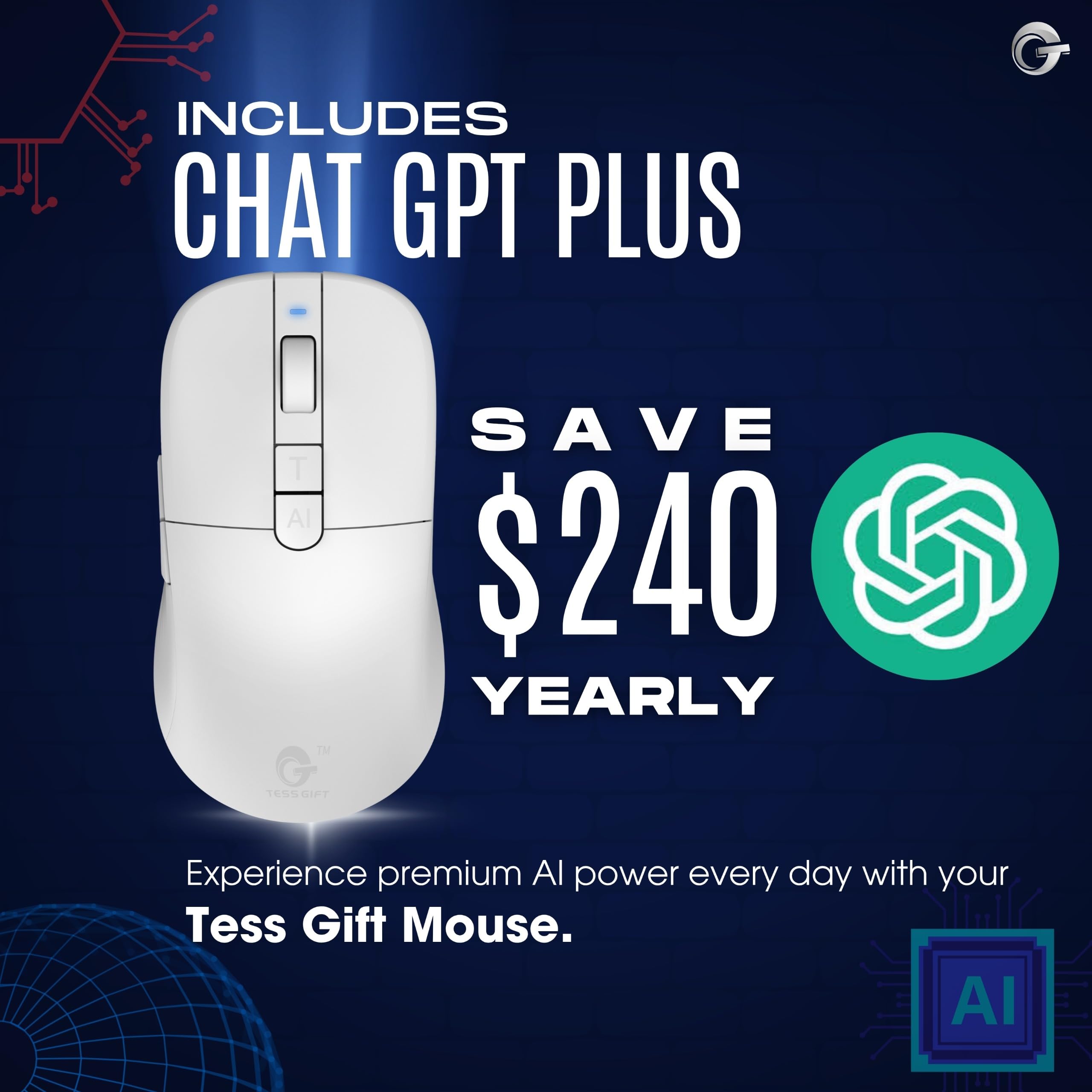 Amazon.co.jp: Tess Gift AIボイスマウス ChatGPT対応 音声入力・翻訳